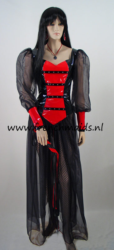 Voorbeeld Kostuum: Hoge Priesteres Domina, origineel ontwerp door MBG Fashions en ook verkrijgbaar via Frenchmaids.nl